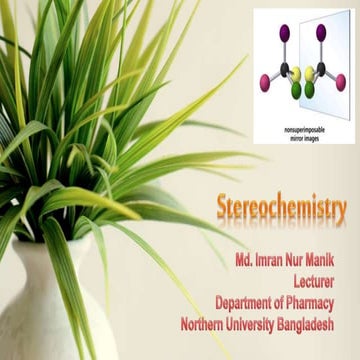 Stereochemistry manik 3 | PPSX