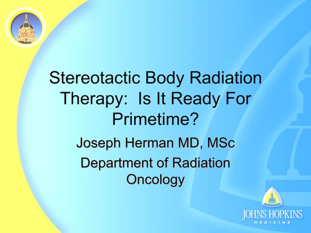 Stereotactic Body Radiation Therapy