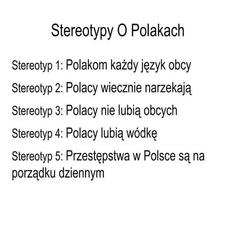 Sprawdzian Polski 2 Gim Stereotypy