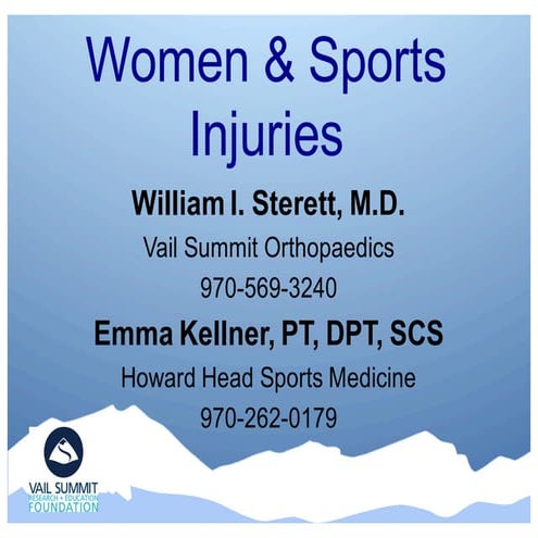 Women & Sports Injuries (Including ACL Tears in Female Athletes)