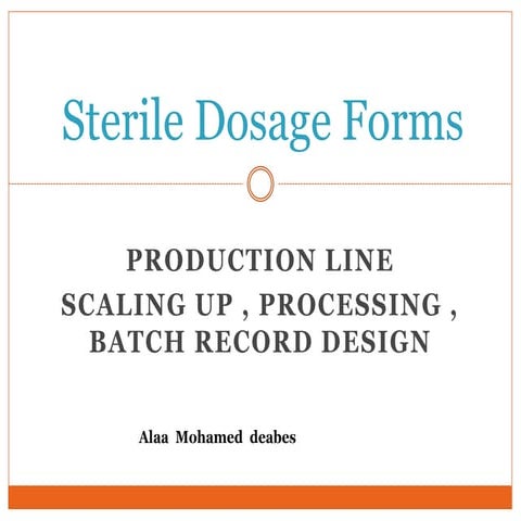 Sterile dosage form