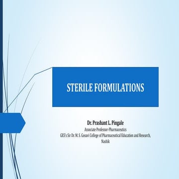 Sterile formulations