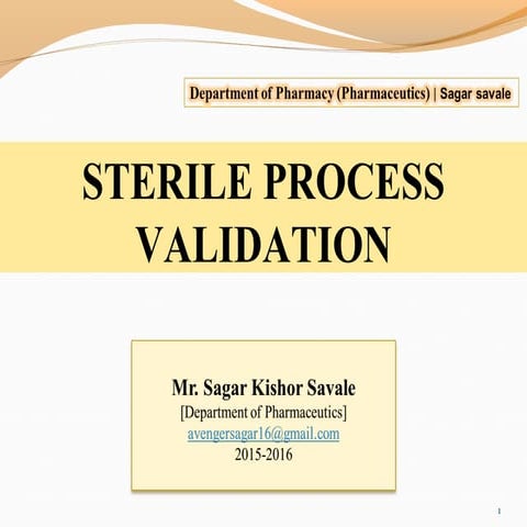Sterile process validation