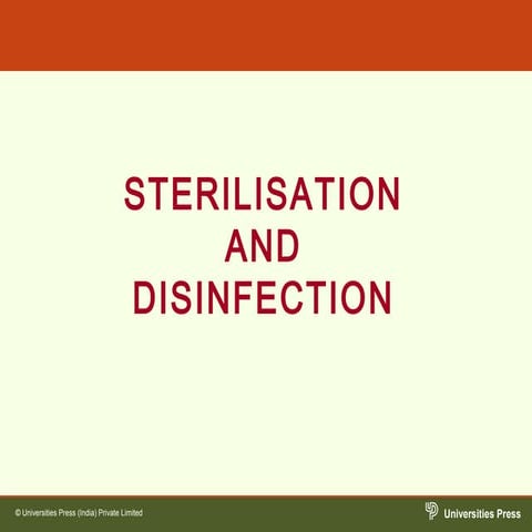 Sterilisation and disinfection
