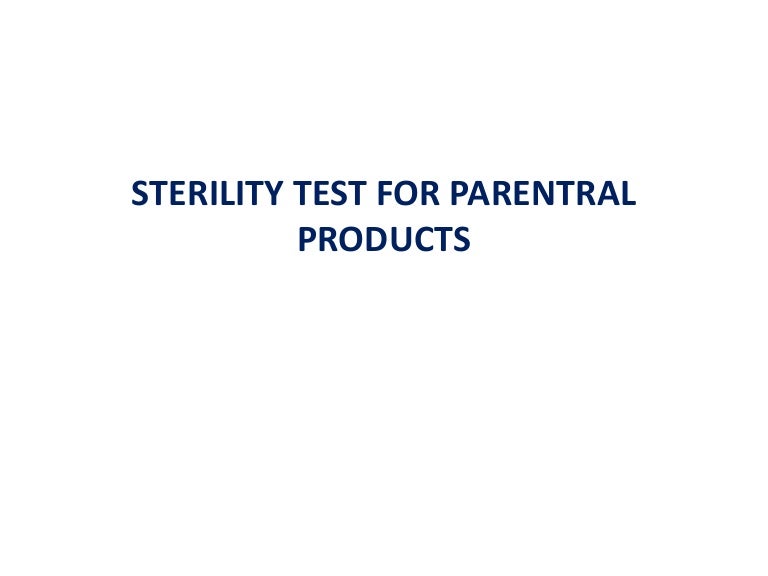Sterility test