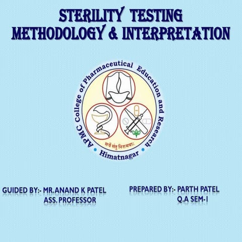 Sterility testing 112070804014