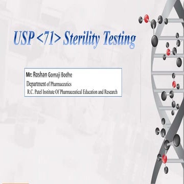 USP STERILITY TESTING BY ROSHAN GOMAJI BODHE