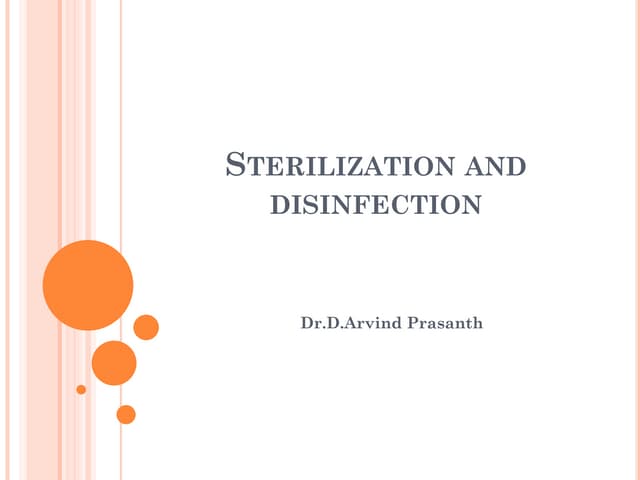 Sterilization and disinfection