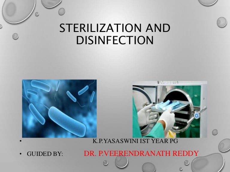 Sterilization and disinfection