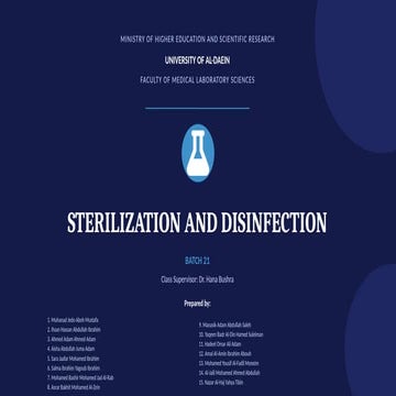Sterilization mathematics (F0. Fphy, Fbio, Sterility Assurance (SAL ...
