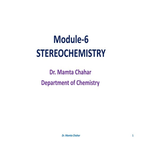 Steriochemistry_MAMTA