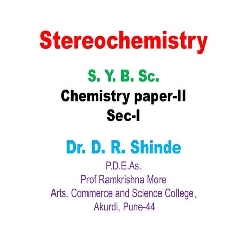 Steriochemistry syb sc