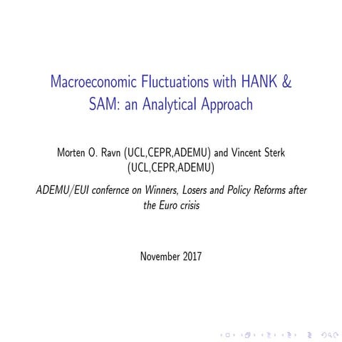 Macroeconomic fluctuations with HANK & SAM 