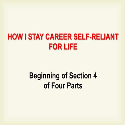 Sterling Career Help Section 4 Of 4 Sections Ss