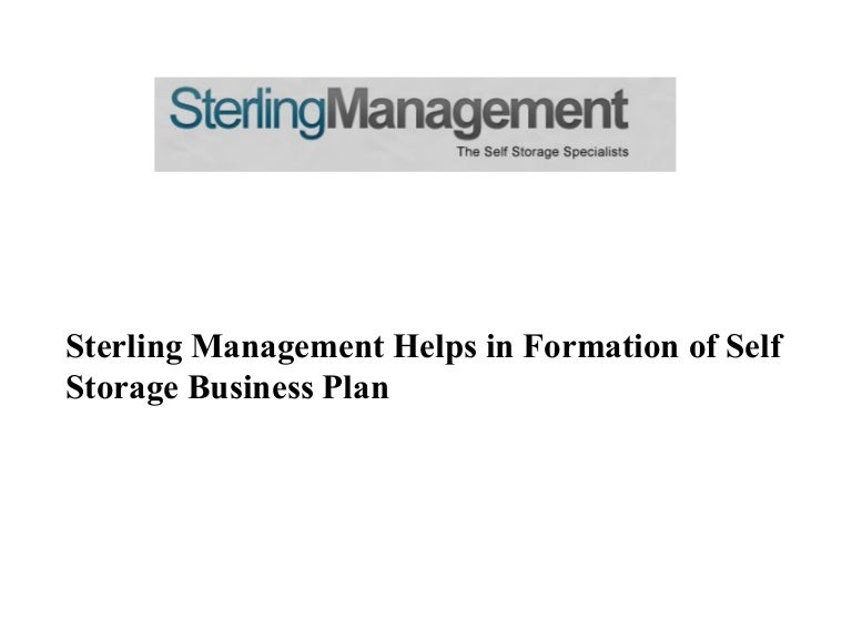 Sterling Management Helps in Formation of Self Storage Business Plan