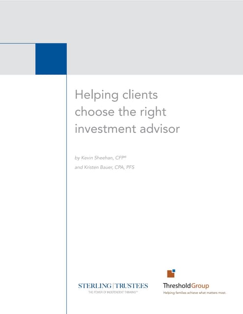 The financial advisor | PDF | Stocks and Bonds | Personal Investing