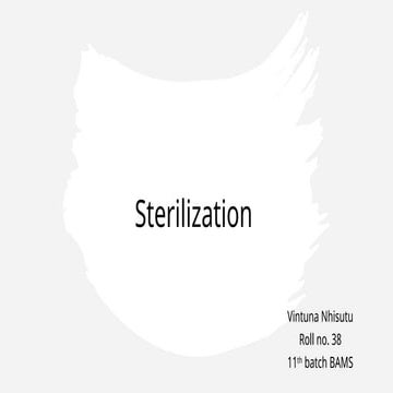 Sterilisation introduced all about this topic i very important