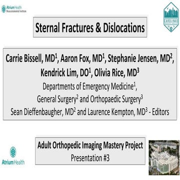 Sternal Fractures & Dislocations - EMGuidewire Radiology Reading Room