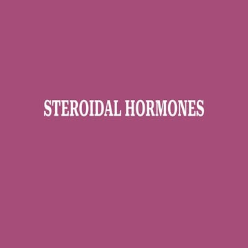 Steroidal hormones.pdf biochemistry medicine