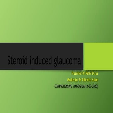 Steroid induced glaucoma copy