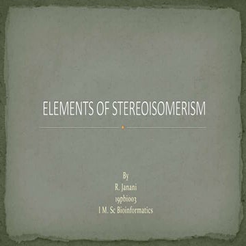 Steroisomerism