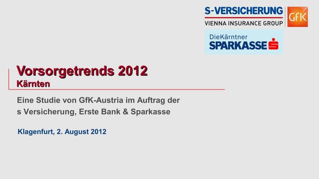 Österreichische Vorsorgetrends 2012
