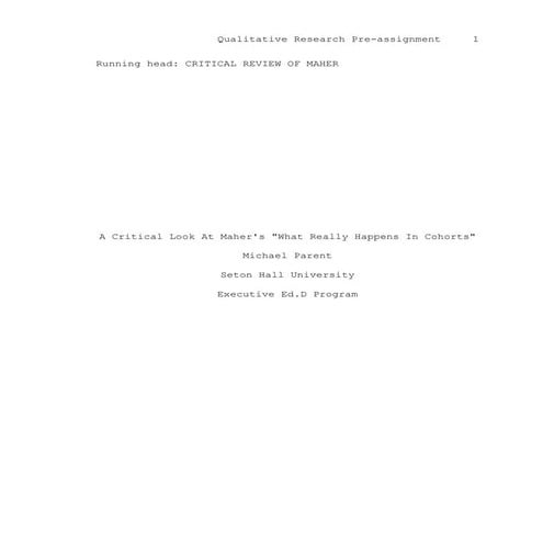 Stetar Pre Assignment Mike