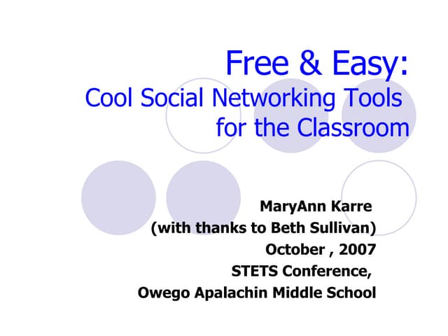 STETS Social Networking Workshop