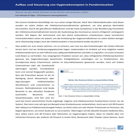 Steuerung von Hygienekonzepten in Pandemiezeiten: Was wir aus der Corona Krise lernen können