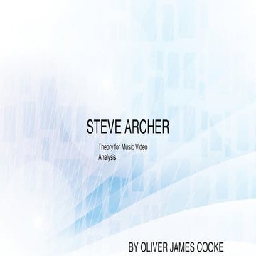 Steve Archer Music Video Theory
