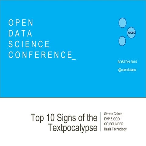 Top 10 Signs of the Textpocalypse