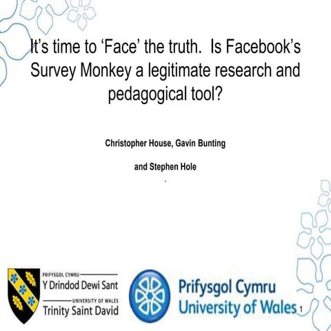 It’s time to ‘Face’ the truth.  Is Facebook’s Survey Monkey a legitimate research and pedagogical tool?