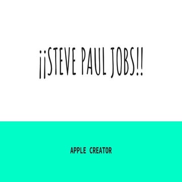 STEVE JOBS 