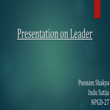 Steve Jobs: Visionary, Leader