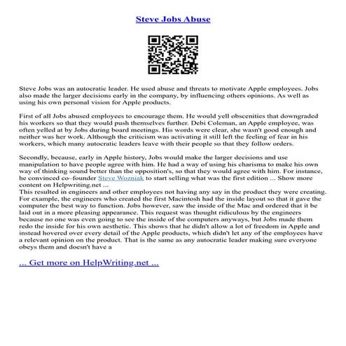 Steve Jobs Abuse