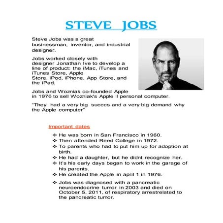 Steve jobs carpeta | PDF