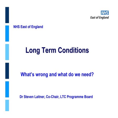 Long Term Conditions: Long Term Conditions  What’s wrong and what do we need?