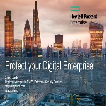 Security and Policing event presentation by Steve lamb from hewlett packard e...