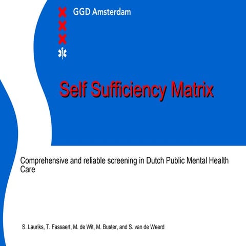 Showing resettlement progress in 11 key areas of life using the Self ...