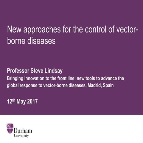 Steve Lindsay-Enfermedades transmitidas por vectores