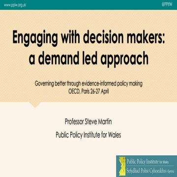 Steve Martin Evidence informed policy making - 26 June 2017