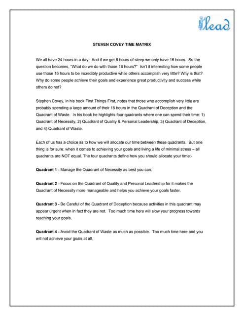 Habit 3 Put First things First | PPT