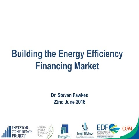 Building the Energy Efficiency Financing Market