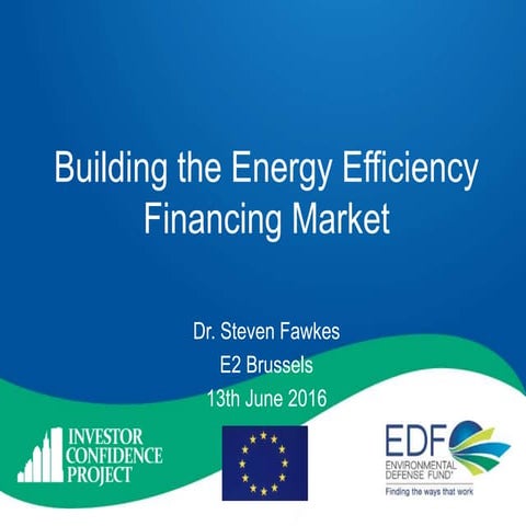 Building the Energy Efficiency Financing Market