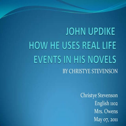 Stevenson powerpoint john updike