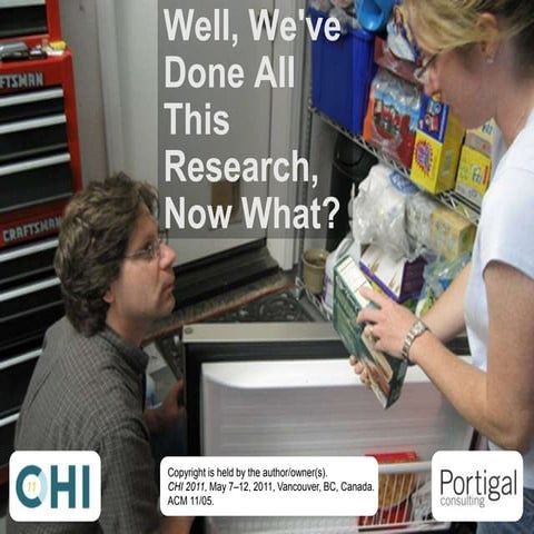 CHI2011 - We've Done All This Research, Now What?