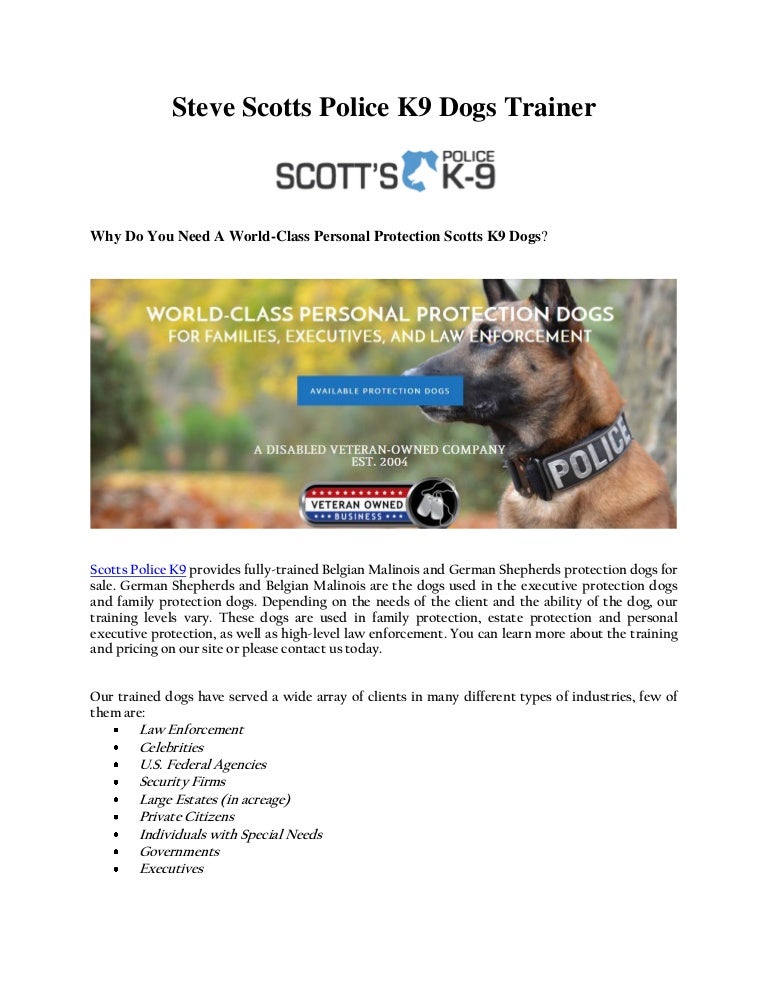 scotts police k9