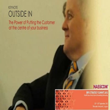 Steve Towers nasscom bpo summit 2012 opening keynote