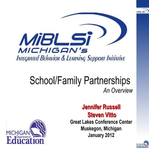 Steve vitto and Jennifer Russell school family parterships