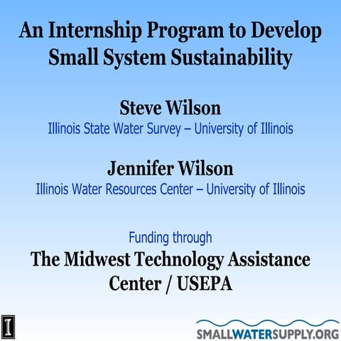 An Internship Program to Develop Small System Sustainability